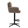 Bar stool DIDRIP set of 2 height adjustable brown 2