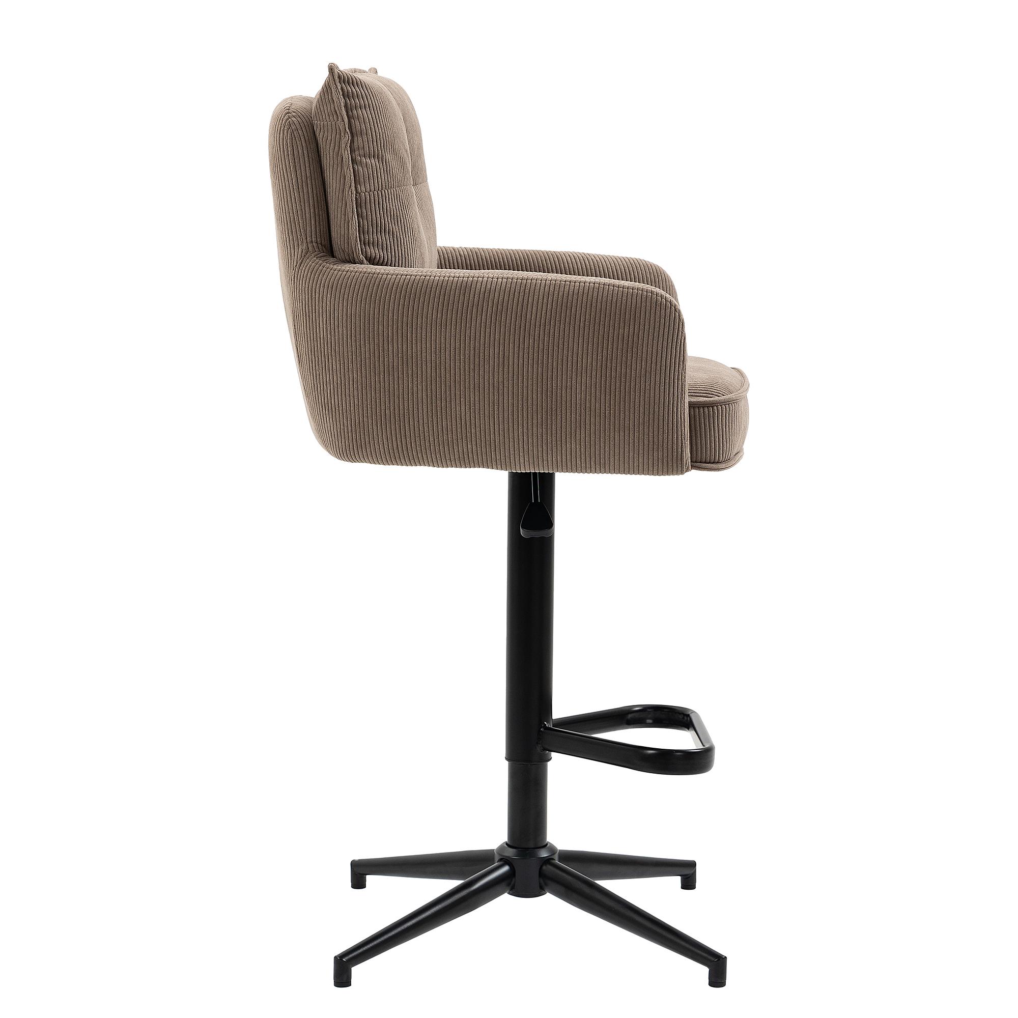 Bar stool DIDRIP set of 2 height adjustable brown 2