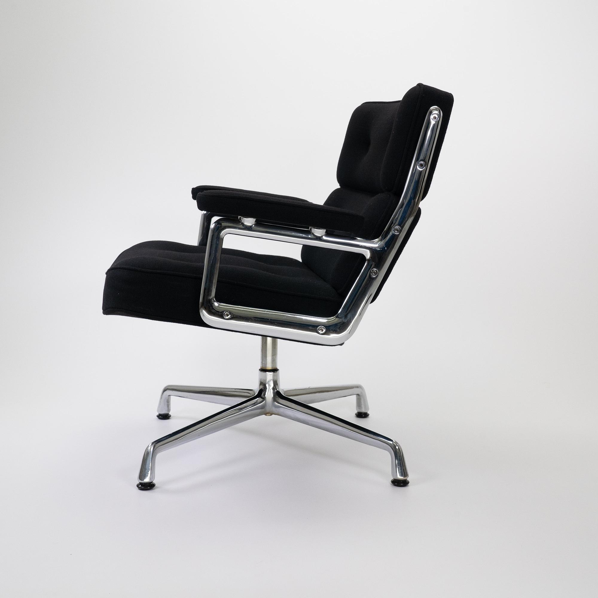 Vitra ES105 Chair Chrom Hopsack Schwarz 1