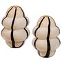 Kenny Vase Glas Schwarz-Creme Gestreift 1