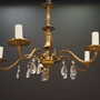 Vintage Chandelier Brass Gold 1960s 3
