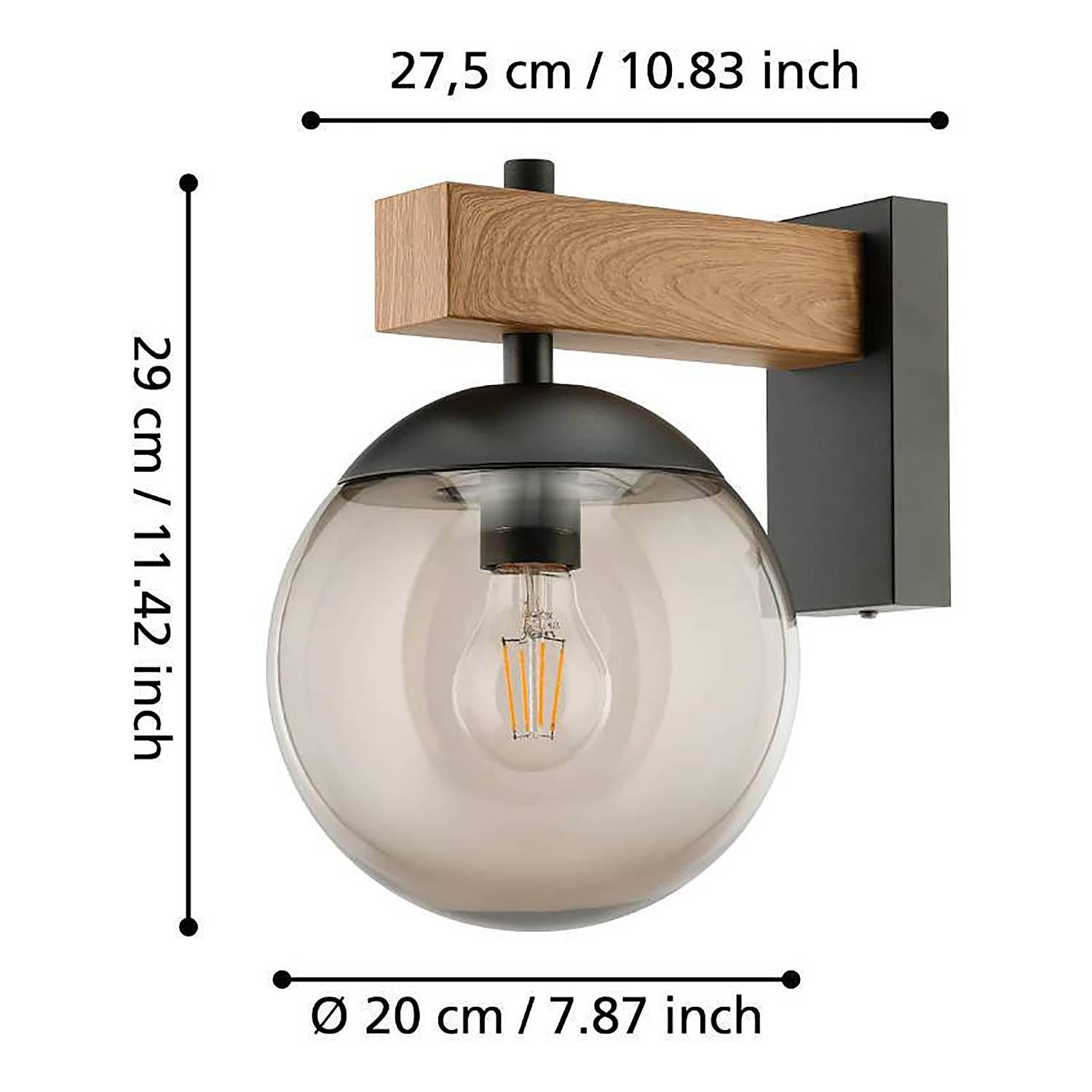 Wandleuchte Bufalata Typ B Stahl Glas 3