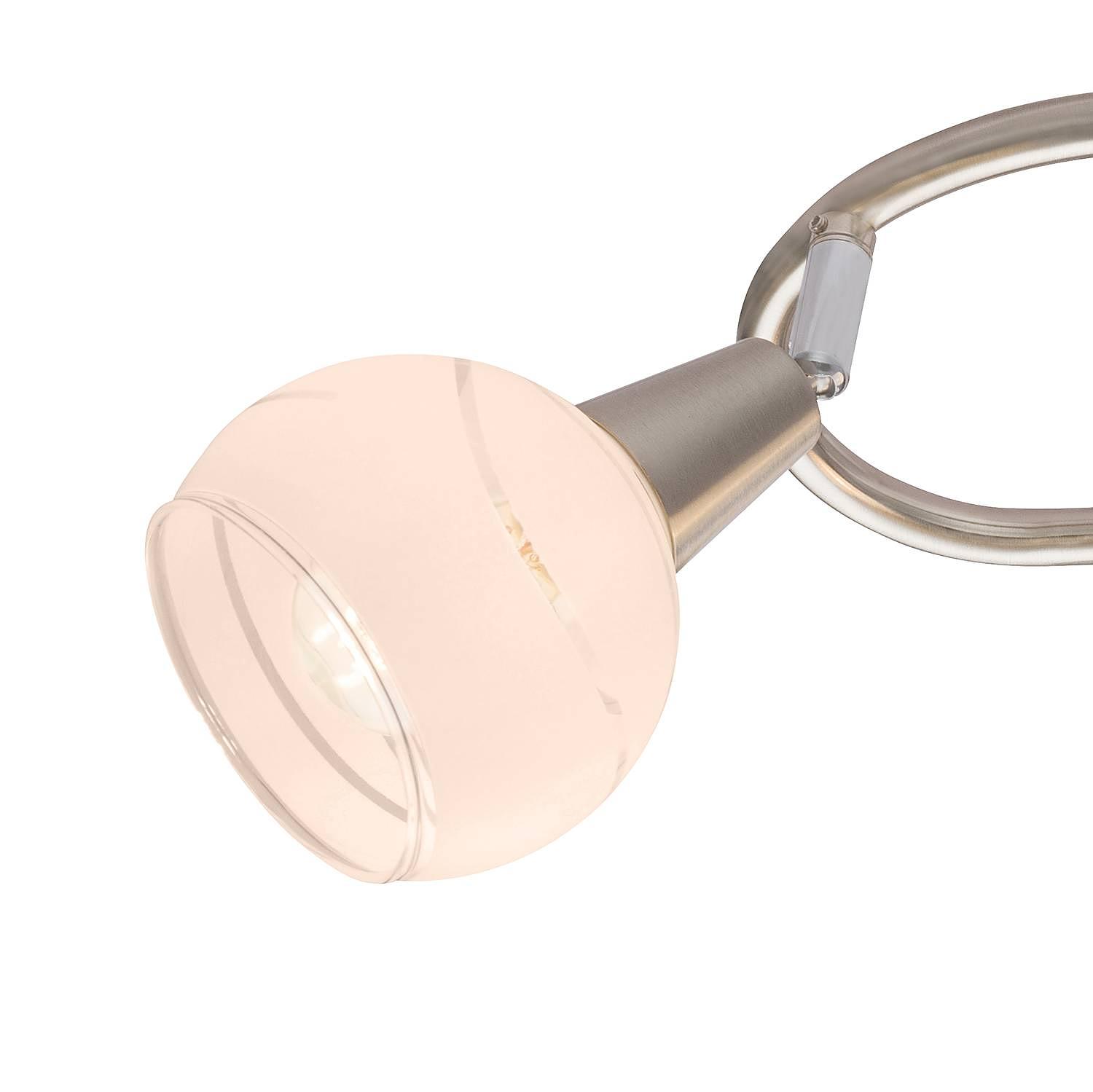 LED-Deckenleuchte Elliott Milchglas Silber 1