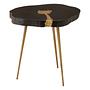 Asamra Side Table Acacia Wood Black Gold 0