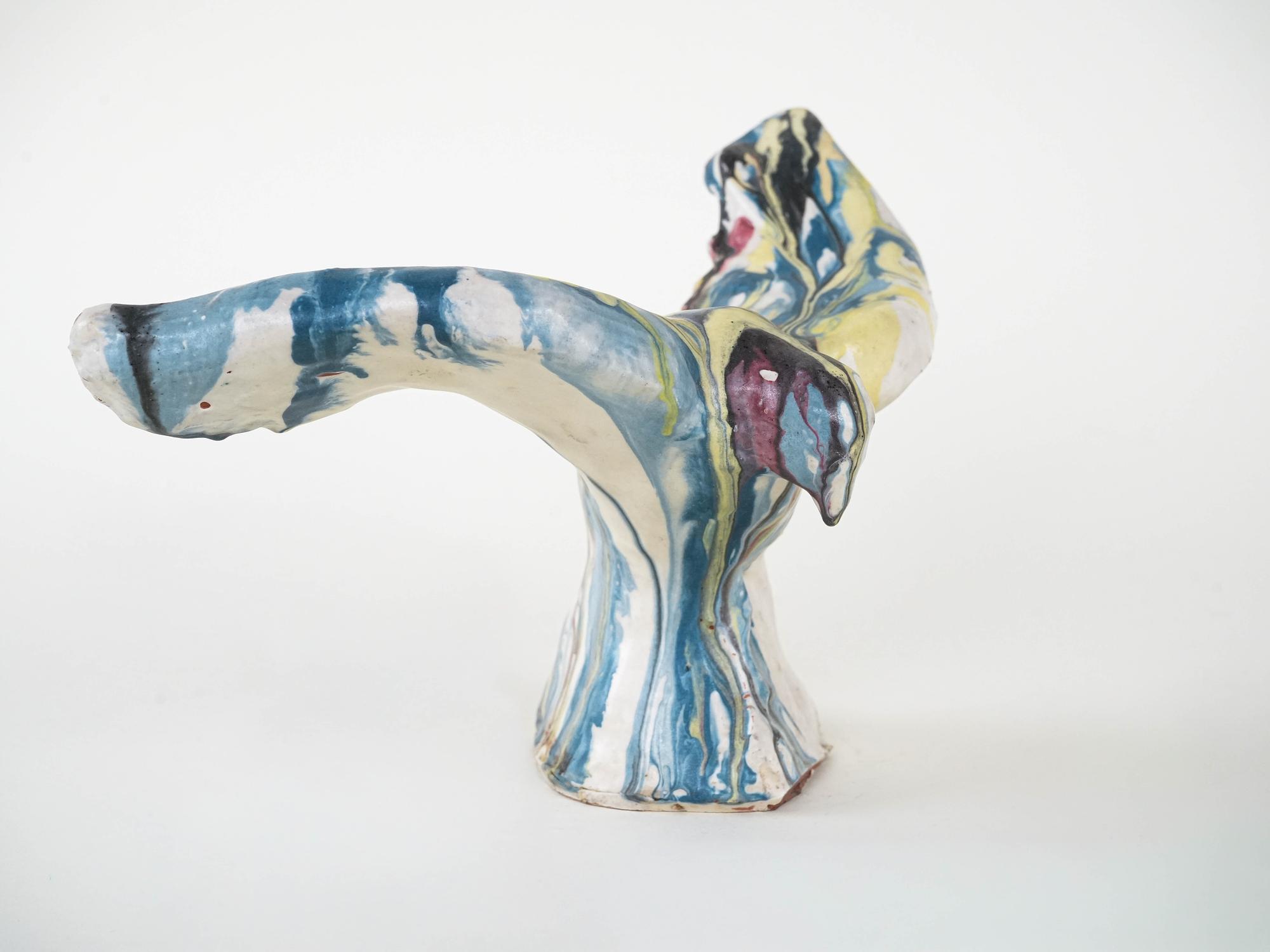 Ceramic bird sculpture Multicolored 1970s 5