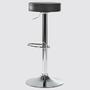 Bar stool Vincent Faux leather Black / Chrome 0