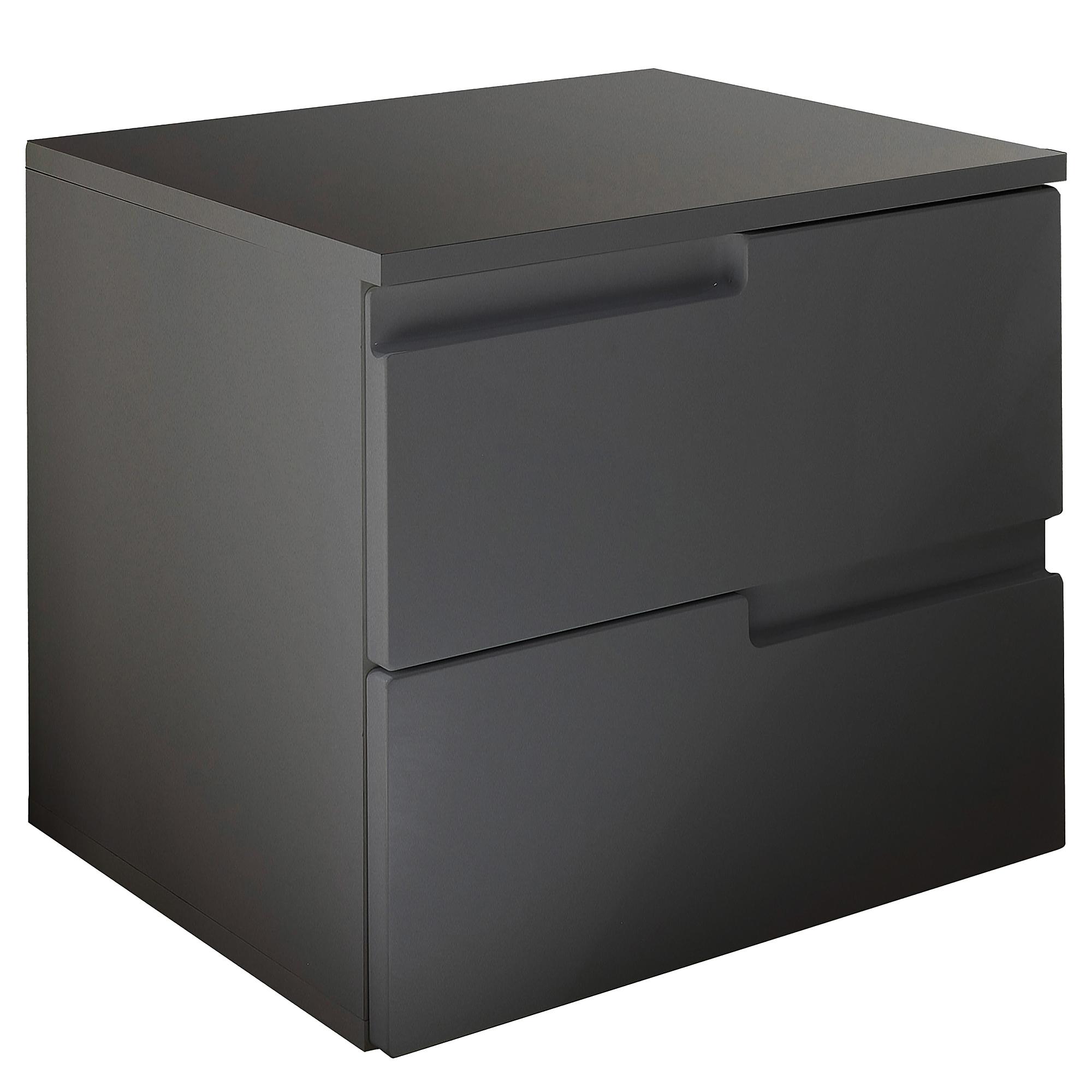 Nightstand Abelardo Graphite 42 cm 1