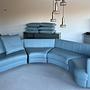 Modulsofa 4-Sitzer Leder Blau 1