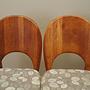 Teak wood chairs set of 4 Light brown 1960s 7