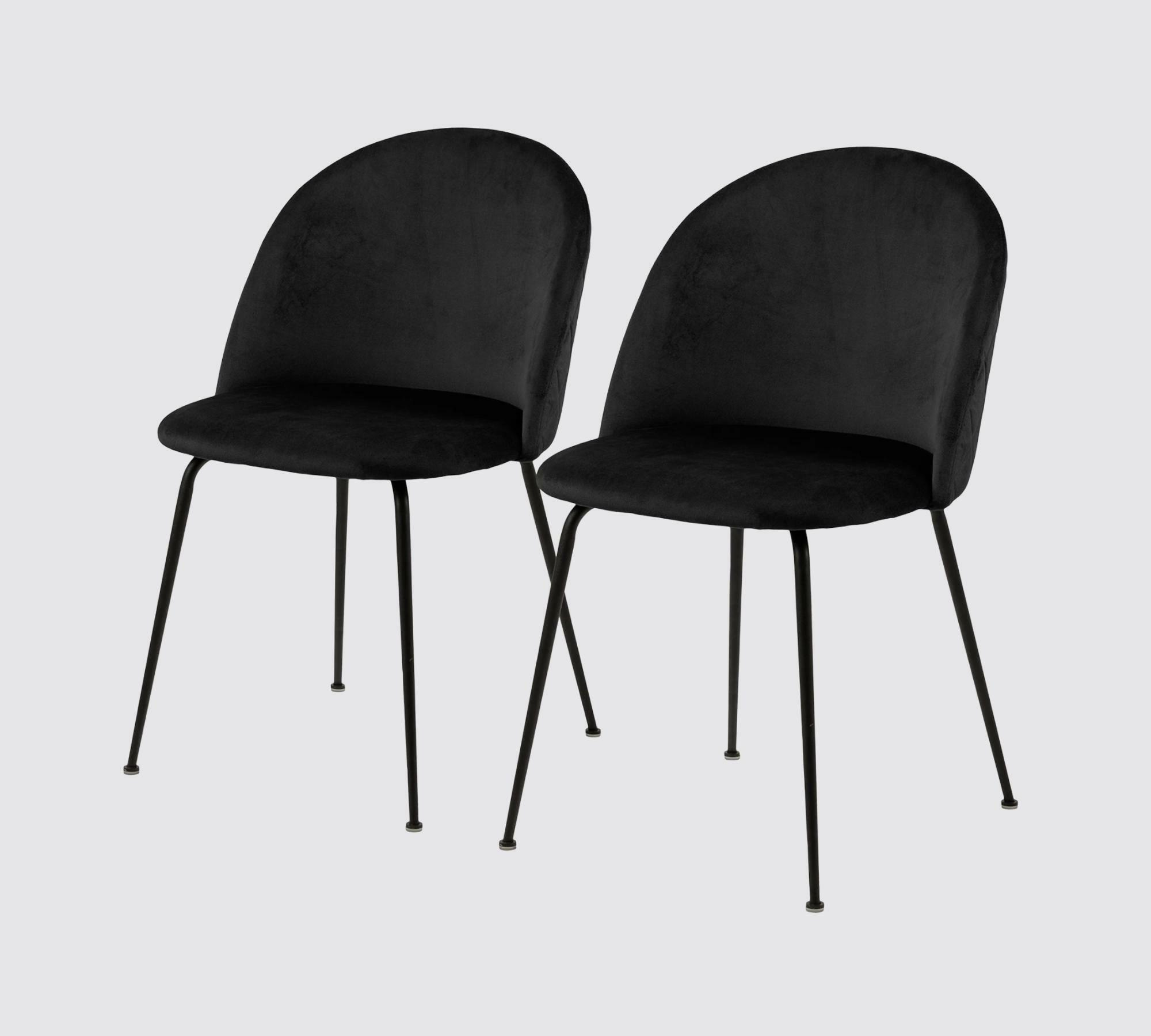 2x Polsterstuhl Schwarz 0