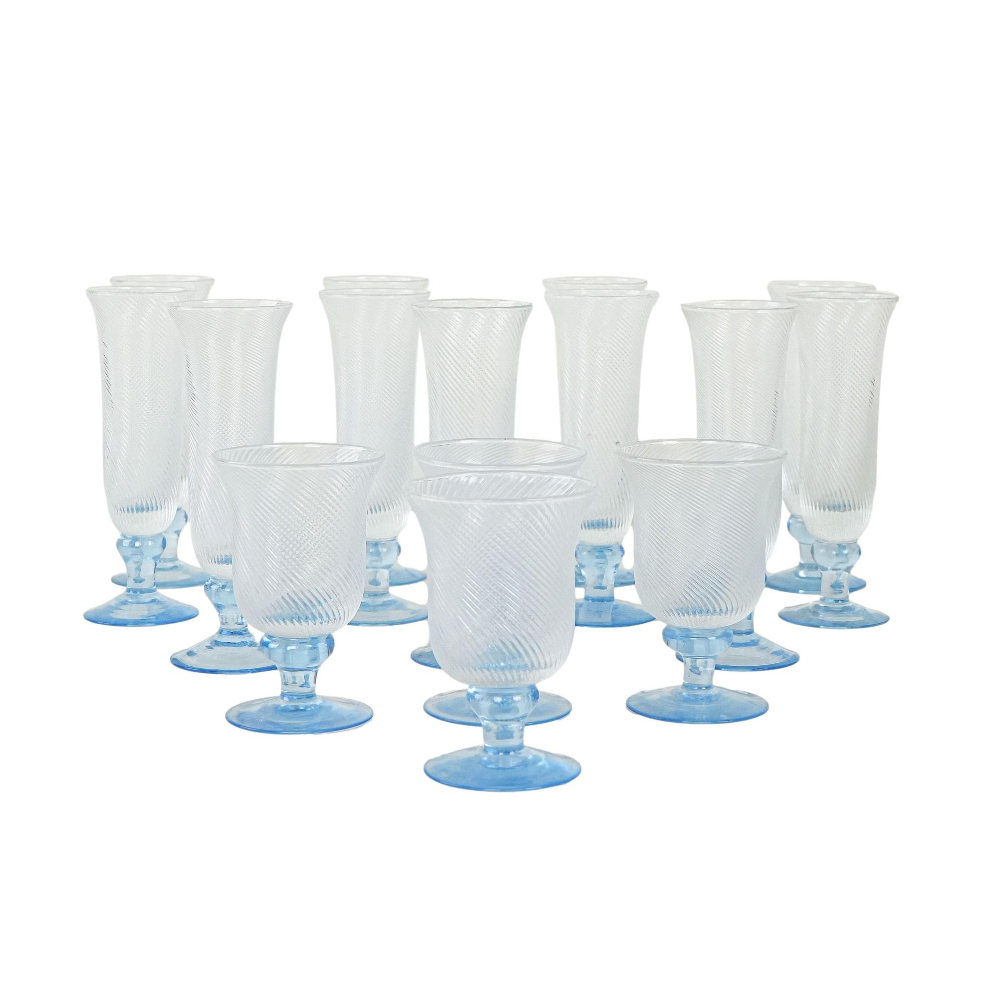 Glass tumbler set Transparent 1970s 0