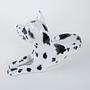 Ceramic Dog Harlequin Figure Black White 1970s 7