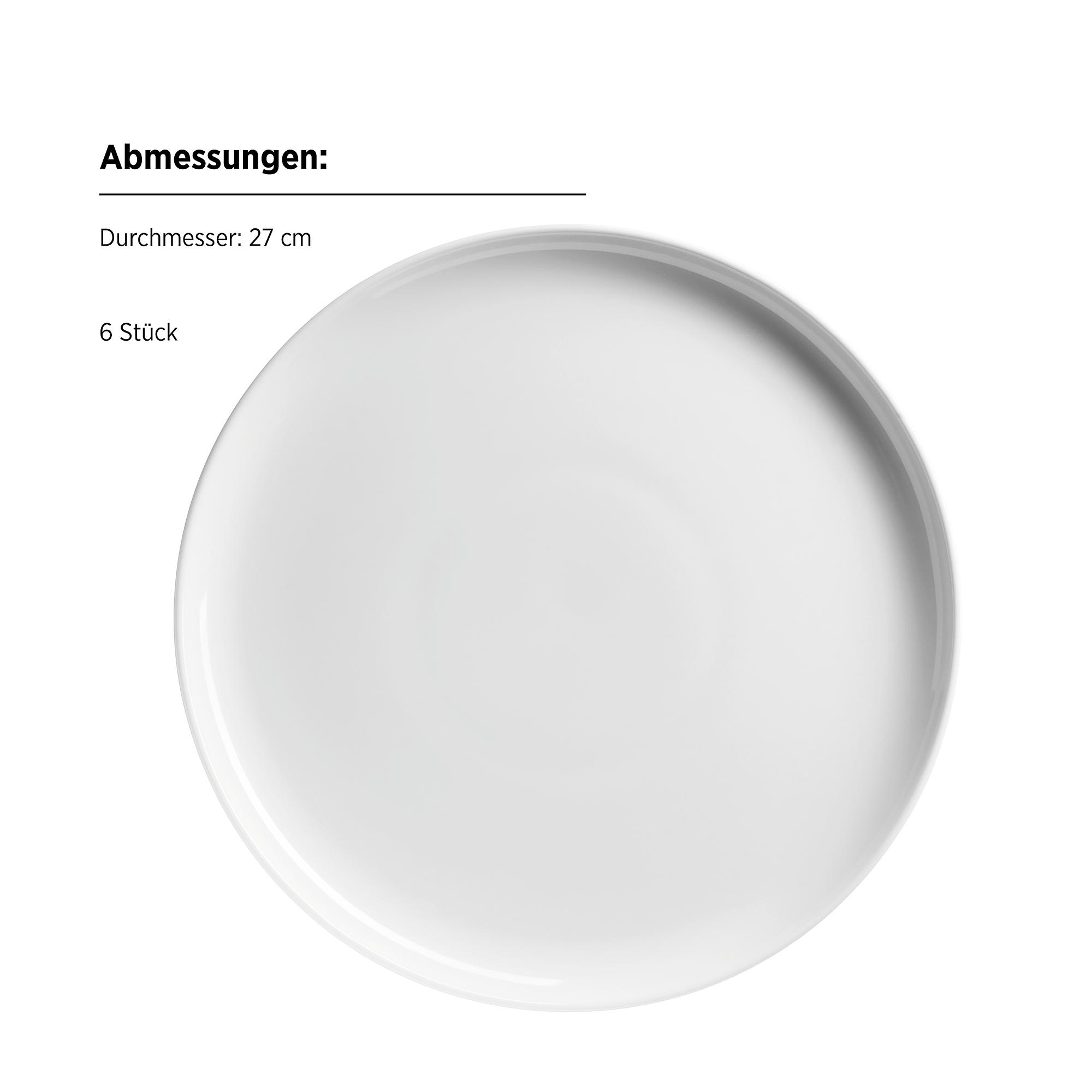 Speiseteller Navina 18-teilig Porzellan Weiß 4