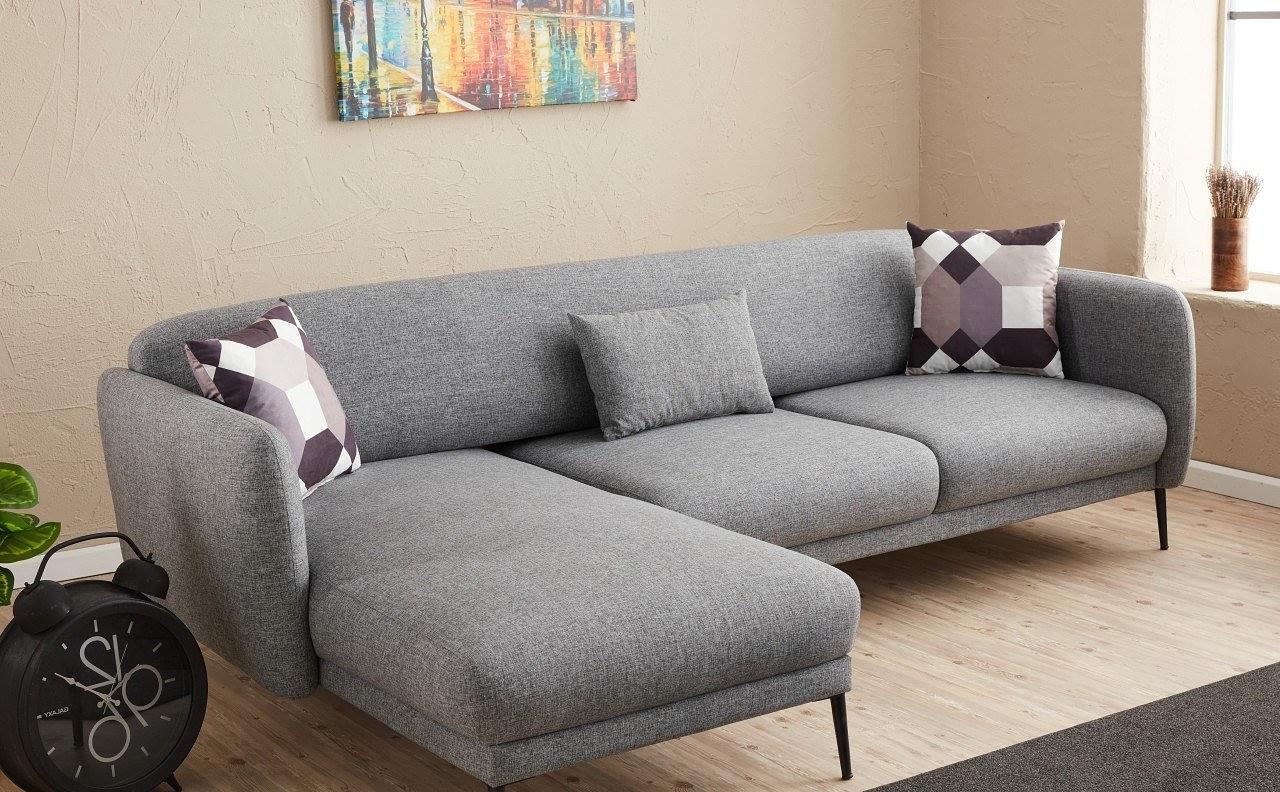 Venus Sofa Récamiere Links Grau 1