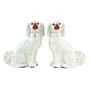 Spaniel Figures Ceramic White 0