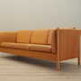 Vintage Sofa 3-Sitzer Leder Orange 1970er Jahre 3