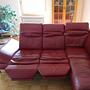Wellness-/Relaxcouch Leder Rot 7