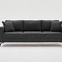 Lima Sofa 3-Sitzer Anthrazit mit schwarzen Beinen 5