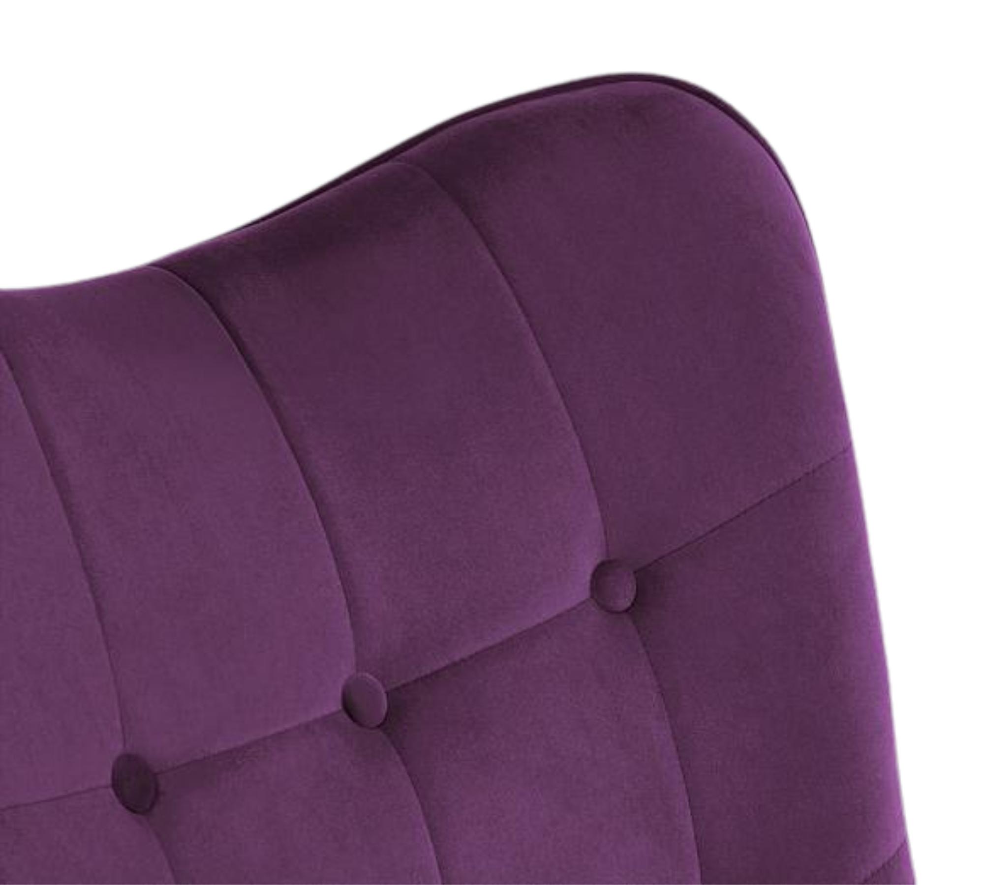 Bridget Sessel Samt Massivholz Violett 7