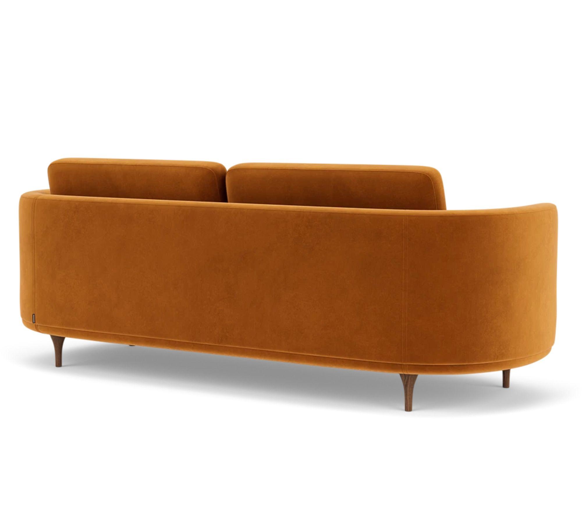 Elinor Sofa 3-Sitzer Velour Matt Amber 3