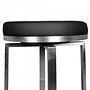 Barhocker Layla Kunstleder Edelstahl Schwarz Silber 1
