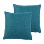 2x Pillowcase Dallas Synthetic Fiber Petrol 50 x 50 cm 0
