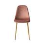 2x Polsterstuhl Samt Metall Rosa 2