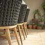 SOGNI Dining Chair Anthracite Teak Wood Cushion Limonta 5