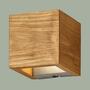 1-light LED wall lamp pine partially solid 0