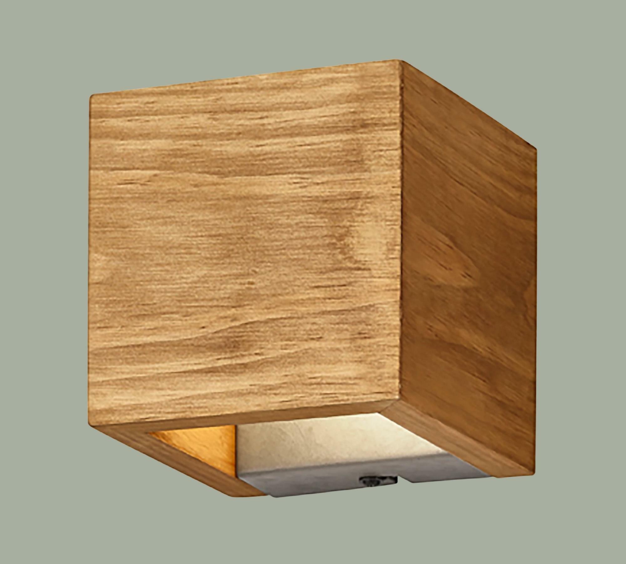 1-light LED wall lamp pine partially solid 0
