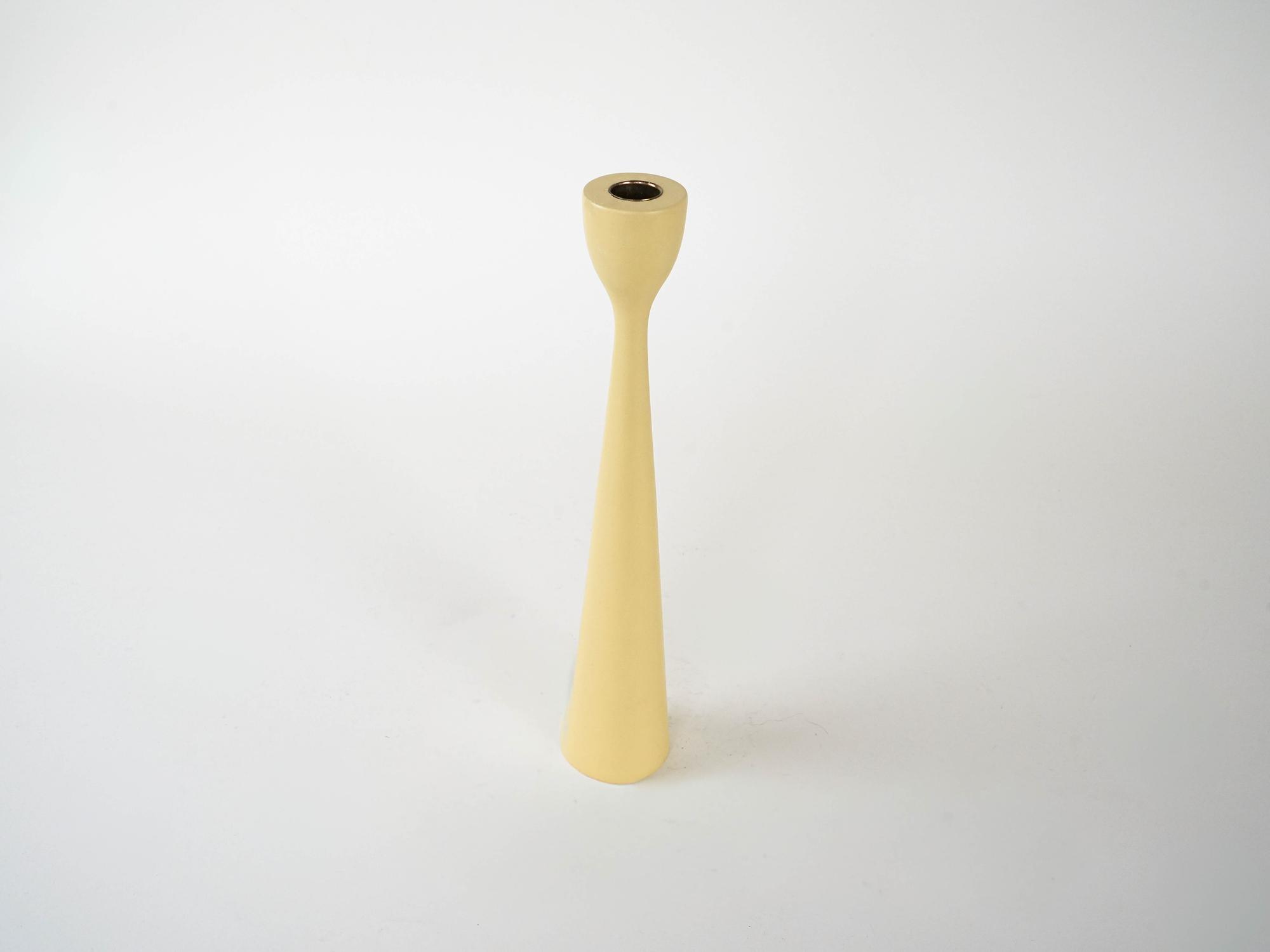 Candlestick 1970s Pastel White 3