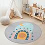 Tappeto per bambini arcobaleno multicolore Ø120cm 3