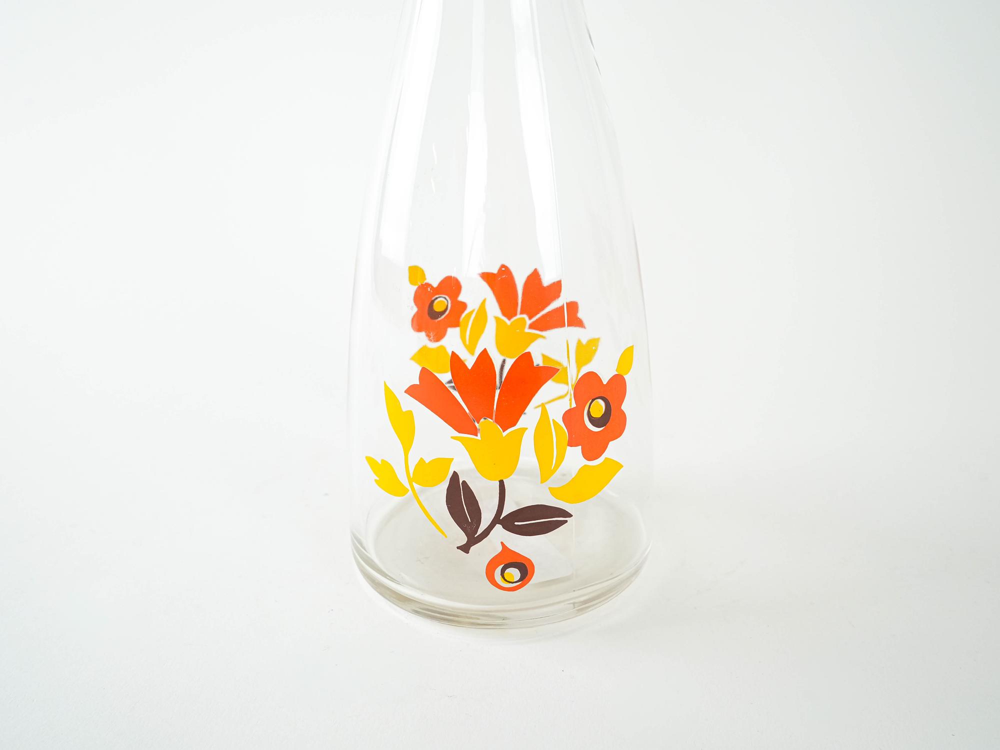 Glass carafe Red 1970s 6