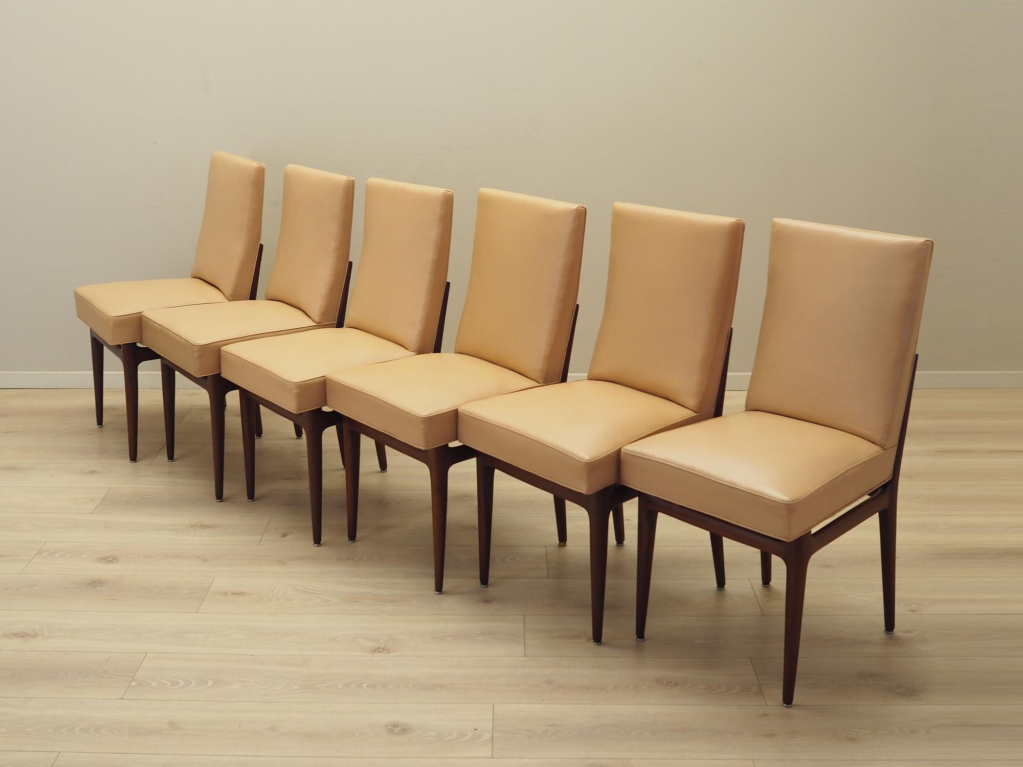 Set of six mahogany chairs 1960s 1