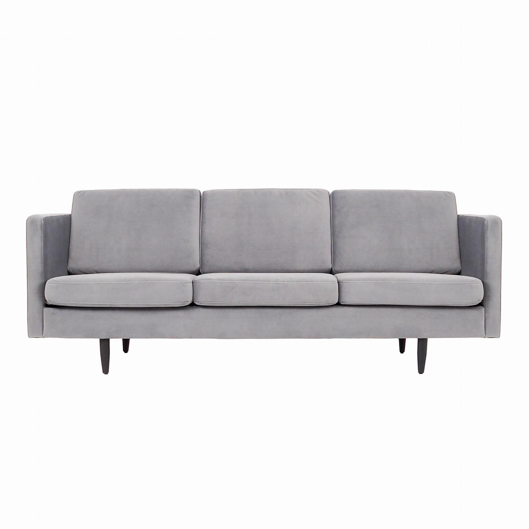 Alta Sofa 3-Sitzer Velour Silber 0