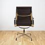 Aluminium Chair EA 112 Swivel Leather Brown 3