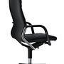 FS Management Drehstuhl Leder Chrom Schwarz 3