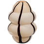 Kenny Vase Glas Schwarz-Creme Gestreift 2