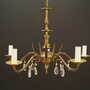 Vintage Chandelier Brass Gold 1960s 1