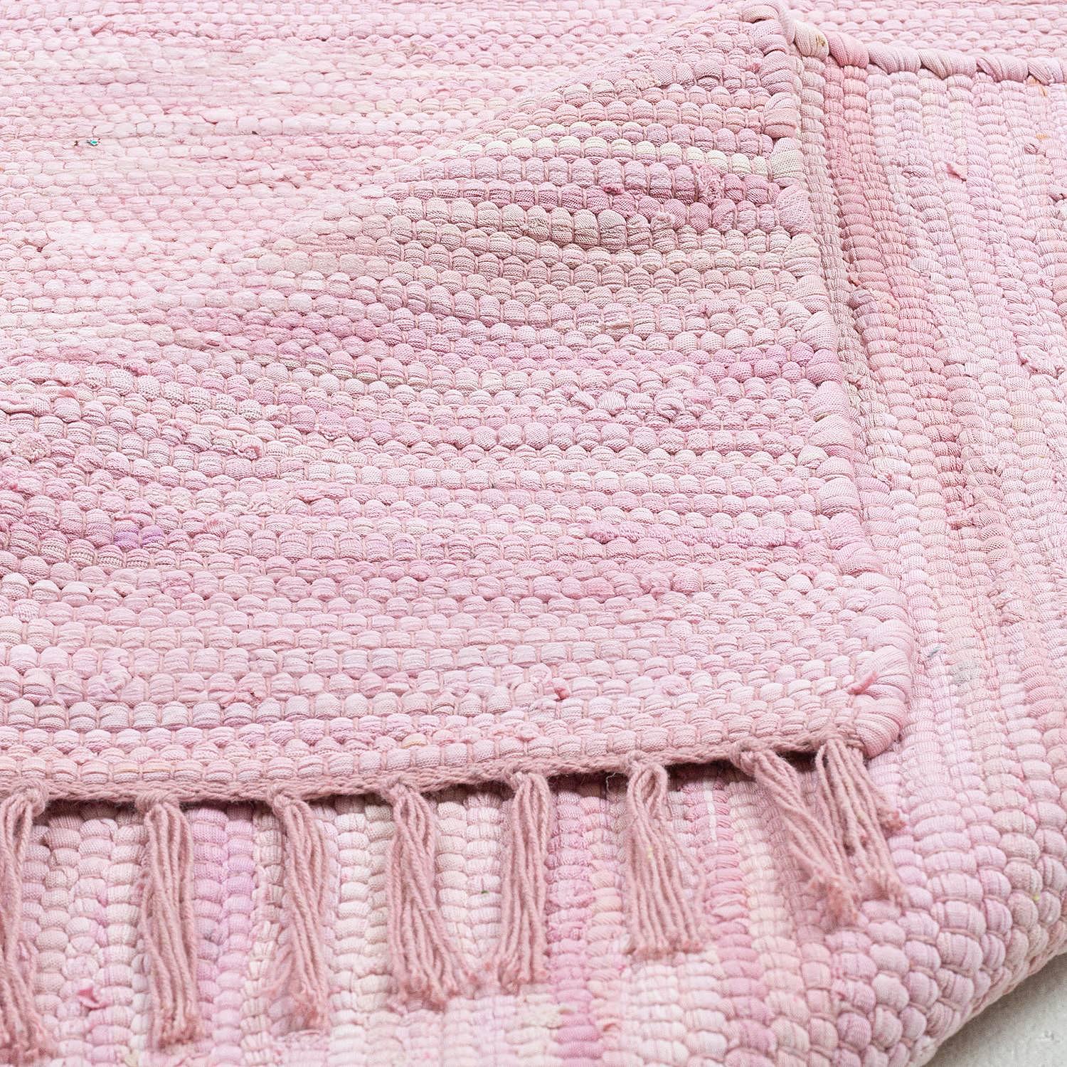 Happy Cotton Teppich Baumwolle Rosa 90 x 160 cm 2