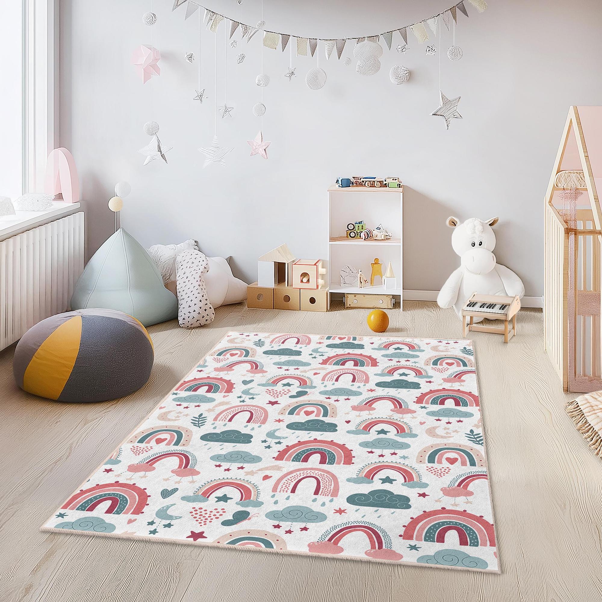 Tappeto per bambini Unicorno Rosa 100x200cm 2