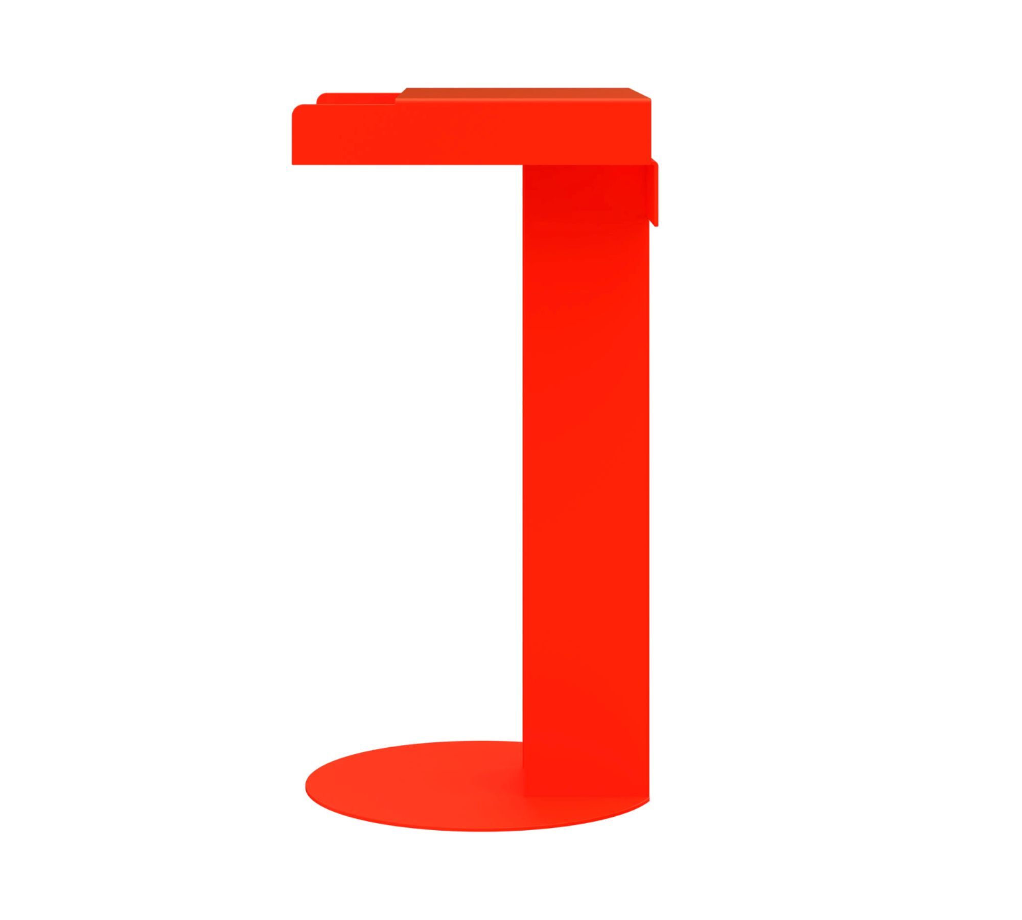Meta Beistelltisch Stahl Pulverbeschichtet Luminous Orange 2