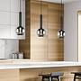 Pendelleuchte Clayton Rauchglas Schwarz 2