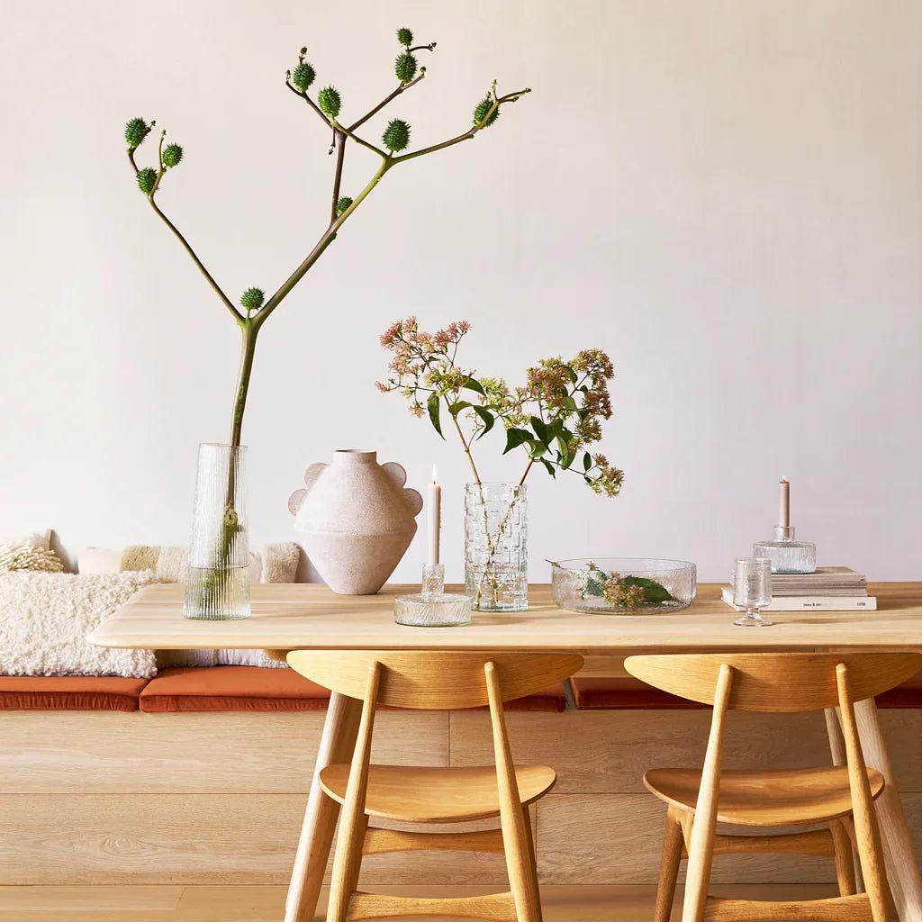 Crinkle Foil Bowl Glass Transparent 1