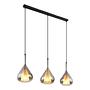 Pendelleuchte Geeky Farbglas Eisen Flammenanzahl: 3 3