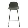 Bar stool Toledo Set of 2 Mixed fabric Steel Olive green 1