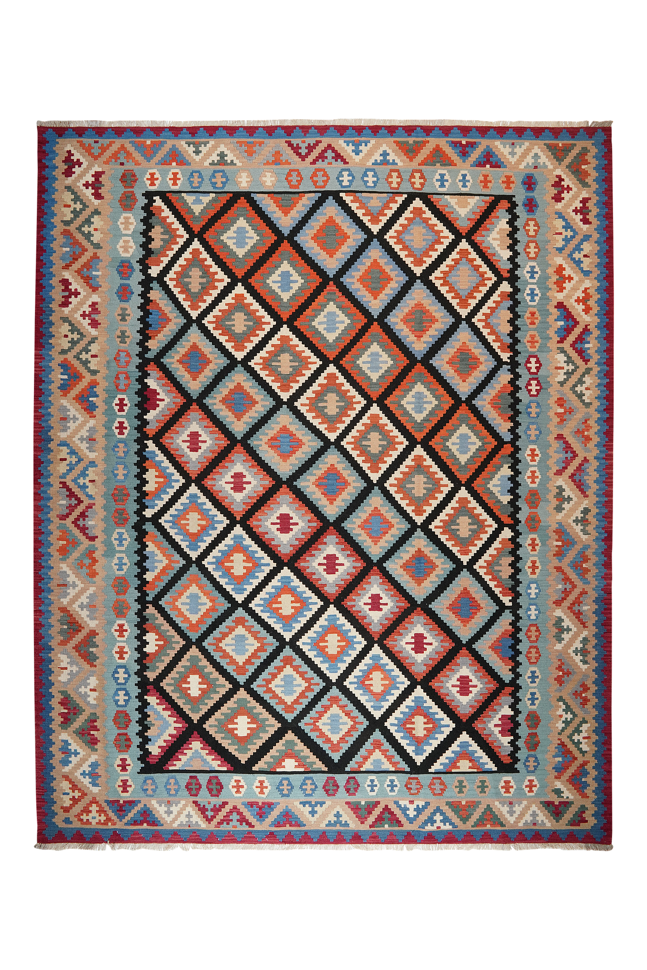 Kilim Gashgai Teppich Mehrfarbig 0