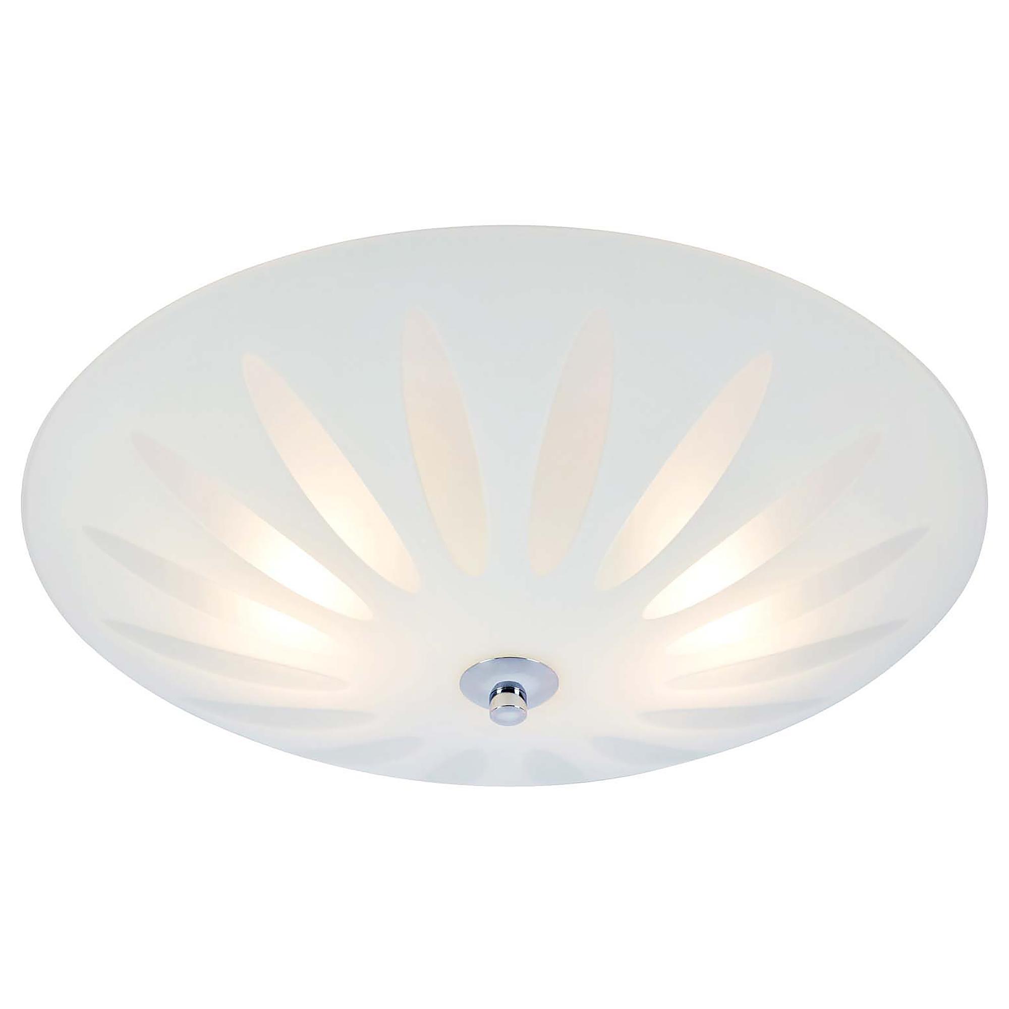 Petal Deckenleuchte Weiß Milchglas 39x13x39cm 0