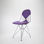 Vitra Wire Chair mit Polster Wildleder Lila 0