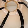Kenny Vase Glas Schwarz-Creme Gestreift 5